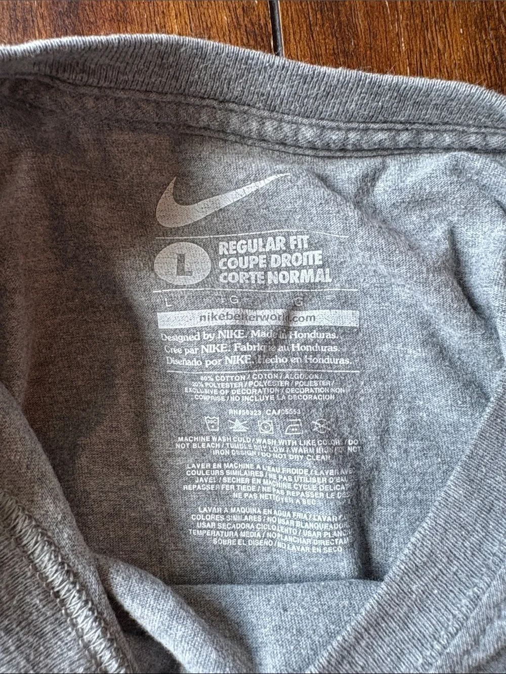 Nike Gray and Navy ZAGS Basketball Tee